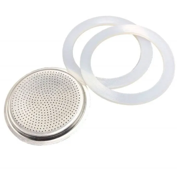 ACCESSOIRES 2 joints + filtre rechange pour cafetière italienne 6 tasses