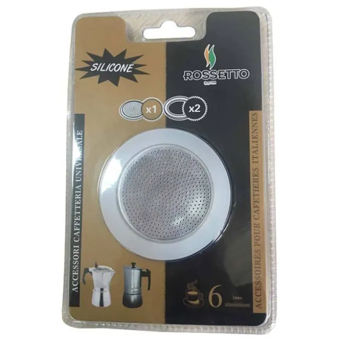 ACCESSOIRES 2 joints + filtre rechange pour cafetière italienne 6 tasses