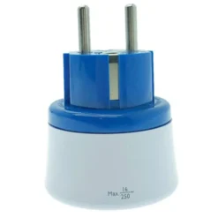 Adaptateur WATT AND CO Monde vers France Bleu et blanc