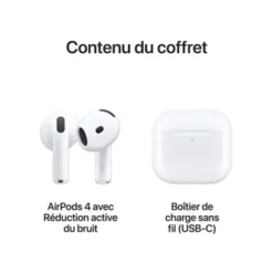APPLE AirPods 4 ANC Réduction de bruit active