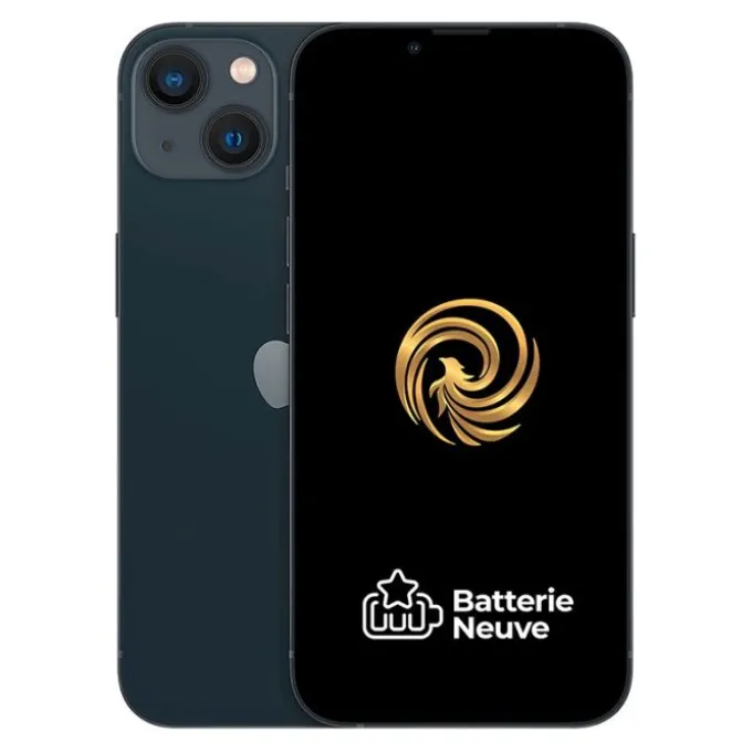APPLE iPhone 13 128Go Noir Reconditionné grade éco Batterie neuve