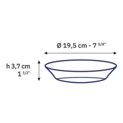 Assiette DURALEX coupelle Lys vermeil 19 cm