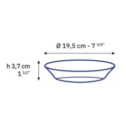Assiette DURALEX coupelle Lys marine diamètre 19.5 cm