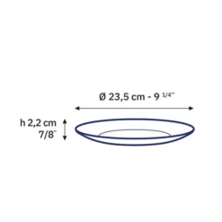 Assiette DURALEX Lys vermeil 23cm