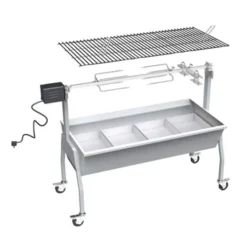 Barbecue charbon SILVER STYLE tournebroche XXL