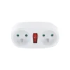 Biplite ELECTRODEPOT 2x16A avec interrupteur Blanche