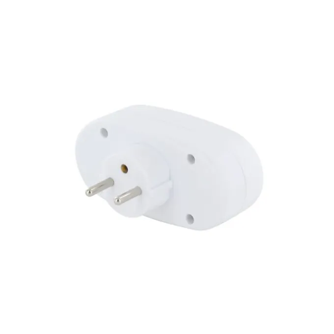 Biplite ELECTRODEPOT 2x16A avec interrupteur Blanche