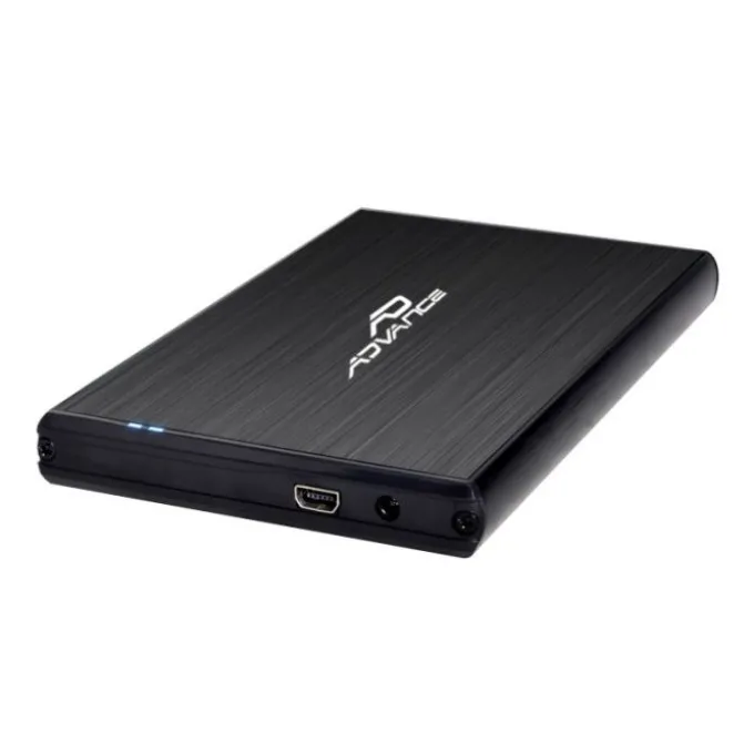 Boitier Disque dur 2,5" USB 3.0 ADVANCE Aluminium Noir Brossé – Plug & Play