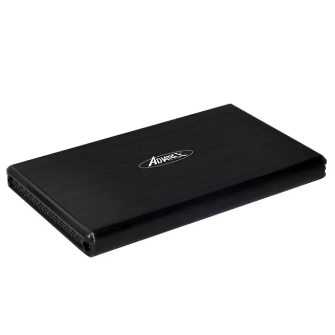 Boitier Disque dur 2,5" USB 3.0 ADVANCE Aluminium Noir Brossé – Plug & Play