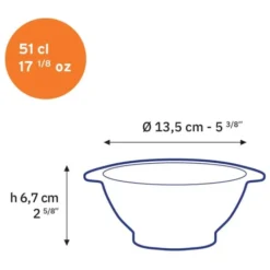 Bol DURALEX à oreilles Lys saphir 51cl
