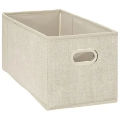 Boîte de rangement pliable beige chiné 15x31 cm