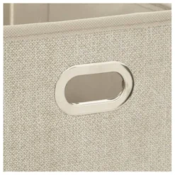 Boîte de rangement pliable beige chiné 15x31 cm