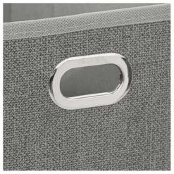Boîte de rangement pliable gris chiné 15x31 cms