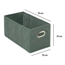Boîte de rangement pliable kaki 15x31 cm