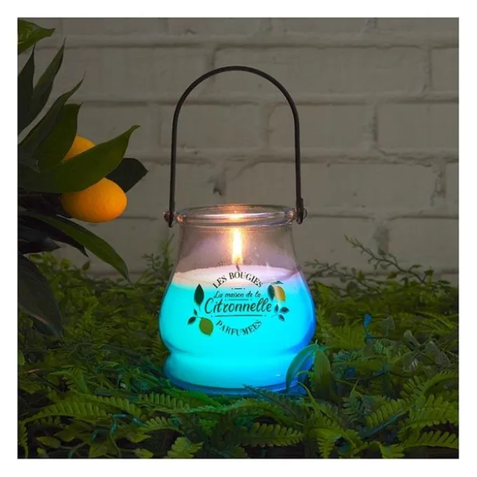 Bougie citronnelle led pot verre