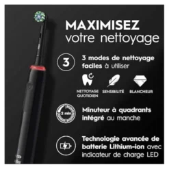 Brosse à dents ORAL-B PRO 3 SERIES BLACK
