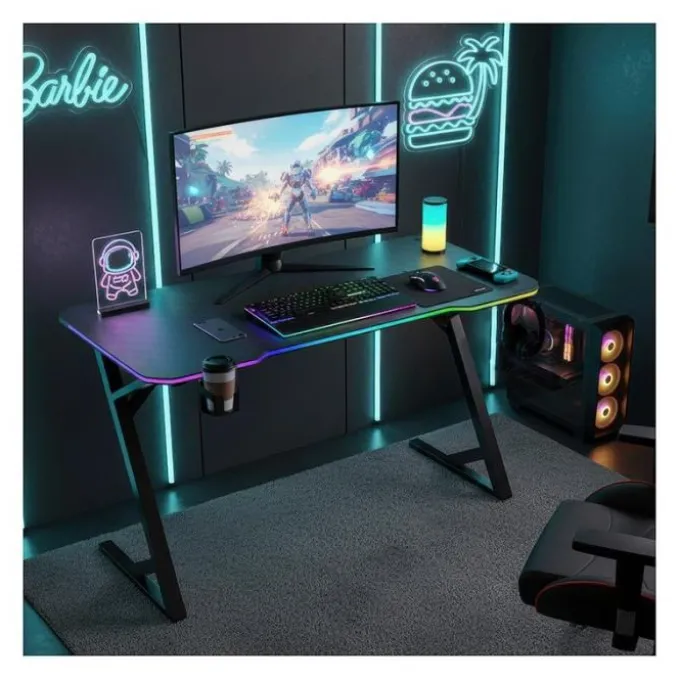 Bureau gaming LED EDENWOOD BG120 Noir