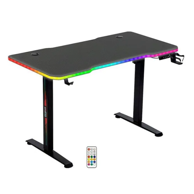 Bureau gaming LED motorisé AMSTRAD AMS-DESK120T Noir