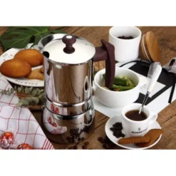 Cafetière italienne inox 6 tasses tous feux dont induction