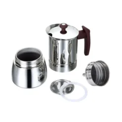 Cafetière italienne inox 10 tasses tous feux dont induction