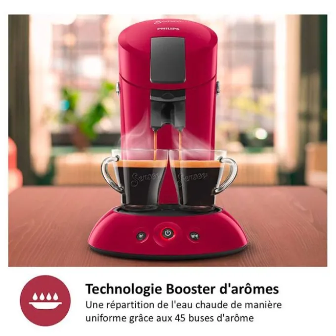 Cafetière senseo PHILIPS HD6553/81 rouge