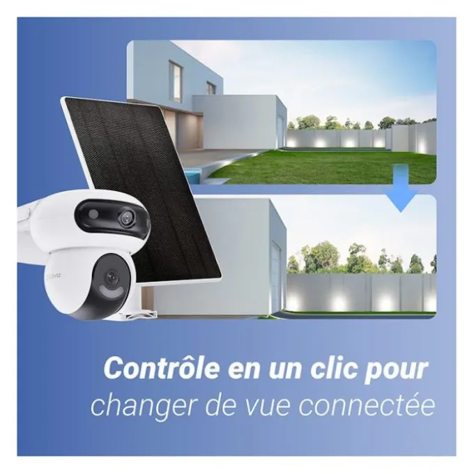 Caméra de Surveillance sur batterie EZVIZ HB90 4MP 2K+ avec Panneau Solaire