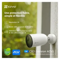 Caméra de surveillance sur batterie EZVIZ CB3 3MP 2K