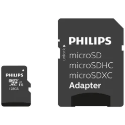 Carte Micro SD Philips 128 Go class 10 + adaptateur