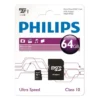 Carte Micro SD PHILIPS 64 Go Class10