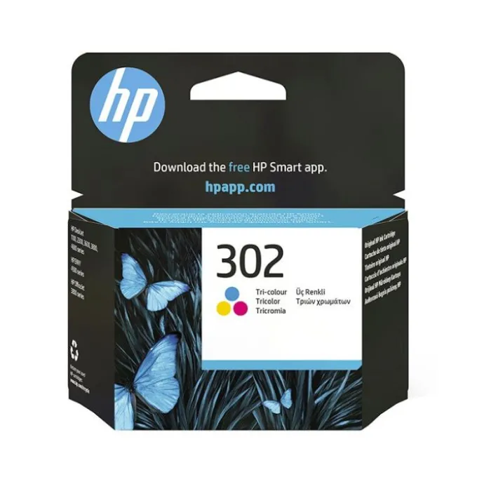 Cartouche d'encre HP 302 - 3 Couleurs Authentique (F6U65AE)
