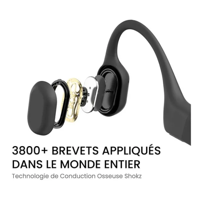 Casque Bluetooth à conduction osseuse SHOKZ OPENRUN Noir