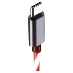 Câble AMSTRAD USB-A/USB-C LED Rouge 3m