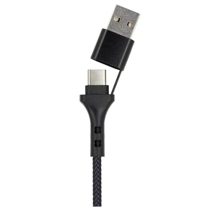 Câble 3 en 1 Lightning, Micro USB et USB-C / USB et USB-C SEDEA Noir