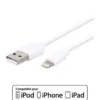 Câble Lightning / USB EDENWOOD 2,5M Blanc Certifié APPLE