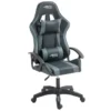 Chaise gaming AMS Gamer#BUTTERFLY Noir et gris