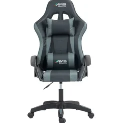 Chaise gaming AMS Gamer#BUTTERFLY Noir et gris