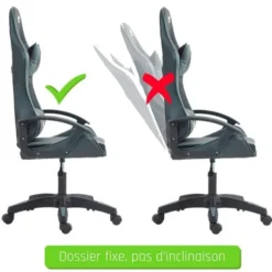 Chaise gaming AMS Gamer#BUTTERFLY Noir et gris