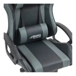 Chaise gaming AMS Gamer#BUTTERFLY Noir et gris