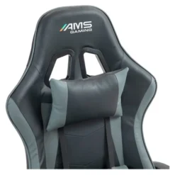 Chaise gaming AMS Gamer#BUTTERFLY Noir et gris