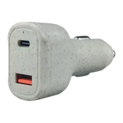 Chargeur allume cigare éco 2 ports USB-C et USB EDENWOOD 3AA 18W Gris
