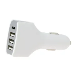 Chargeur allume cigare 4 ports USB-C et USB EDENWOOD 20W Blanc