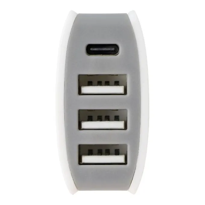 Chargeur allume cigare 4 ports USB-C et USB EDENWOOD 20W Blanc
