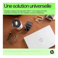 Chargeur HP USB-C 65W – Chargeur universel pour ordinateur portable, tablette et smartphone