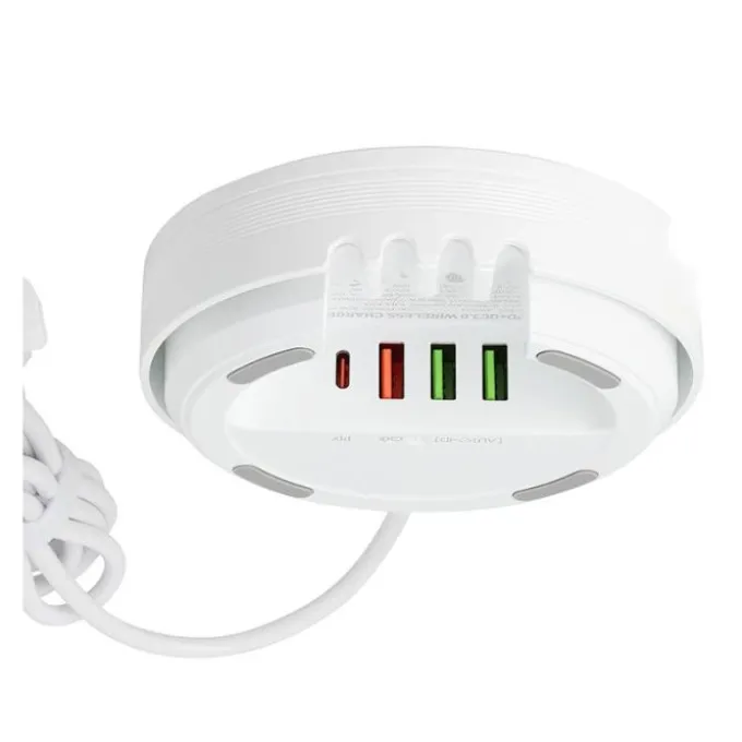 Chargeur à induction et secteur 4 ports USB et USB-C EDENWOOD 77W Blanc