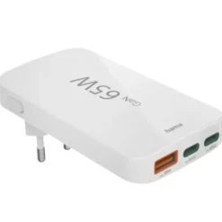 Chargeur rapide HAMA, 2 USB-C, 1 USB-A, mini-chargeur plat, PD, 65 W