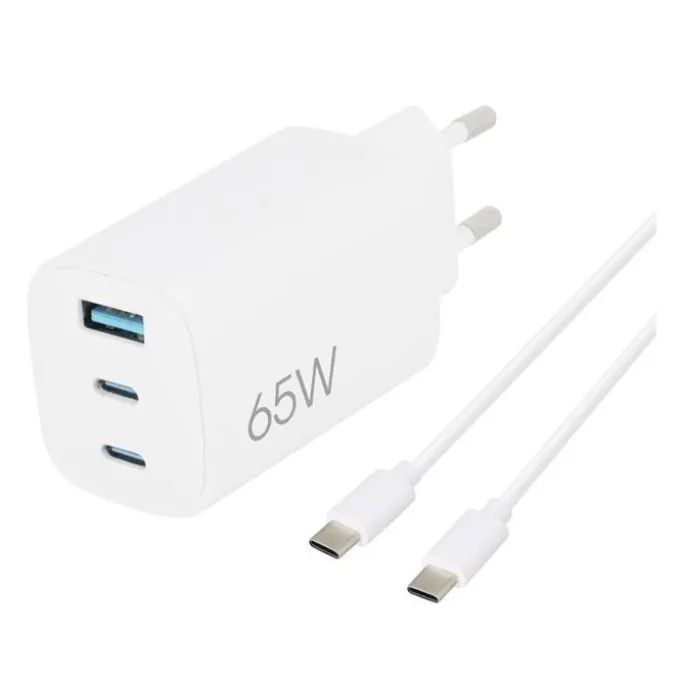 Chargeur secteur 3 ports EDENWOOD 65W 1 USB A 2 USB C