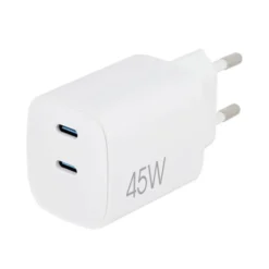 Chargeur secteur 2 ports USB-C EDENWOOD 45W Blanc