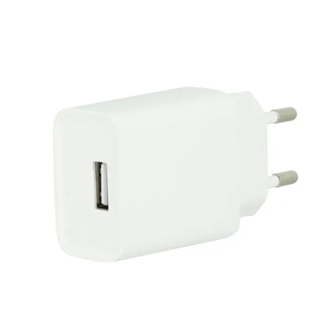 Chargeur secteur USB HIGH ONE 2,4AA + Câble Lightning / USB 1M Blanc