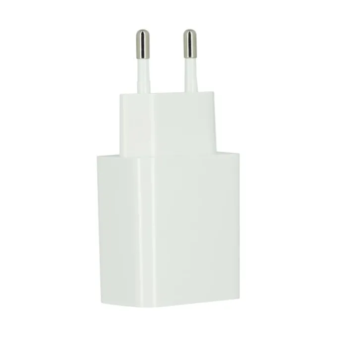 Chargeur secteur USB HIGH ONE 2,4AA + Câble Lightning / USB 1M Blanc