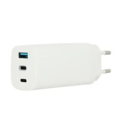 Chargeur USB C 3 ports EDENWOOD 65W + Câble USB-C / USB-C 1M Blanc